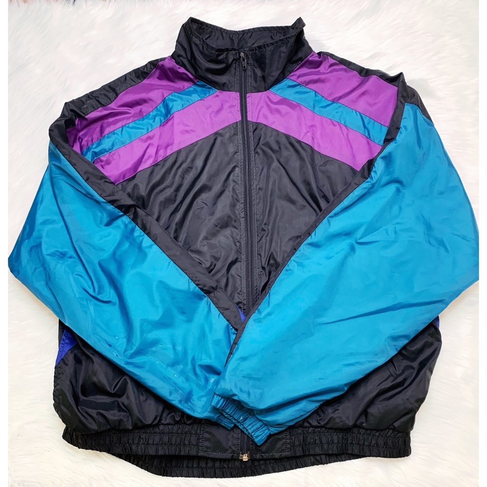 ❌SOLD❌ Vintage 90s Colorblock Men’s Track Jacket